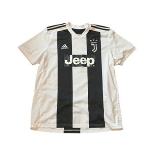 Juventus Adidas XL Home Jersey Black White Stripes